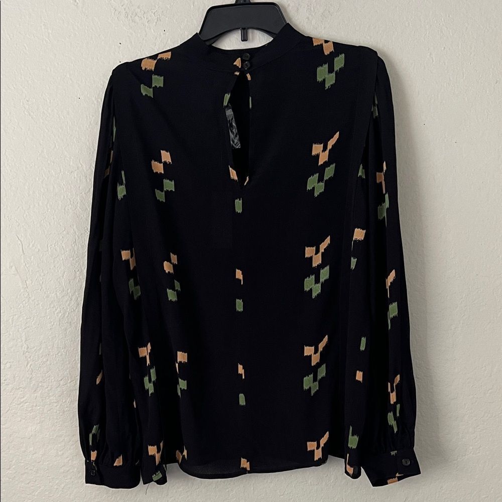 NWT Rachel Pally Rayon Silvia Top Black Long Sleeves in Size M - Picture 8 of 16